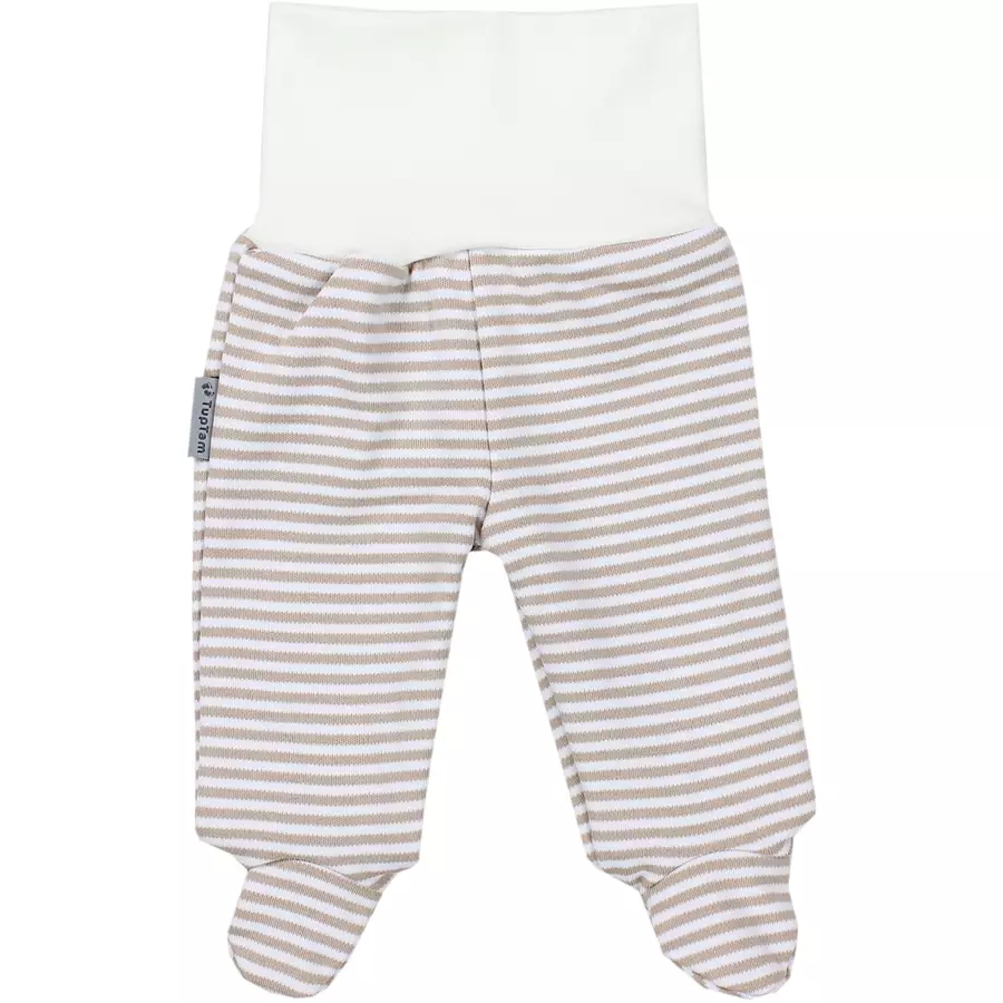 TupTam Baby Bekleidungsset Langarmbody Hose Mütze3 teilig beigegelb