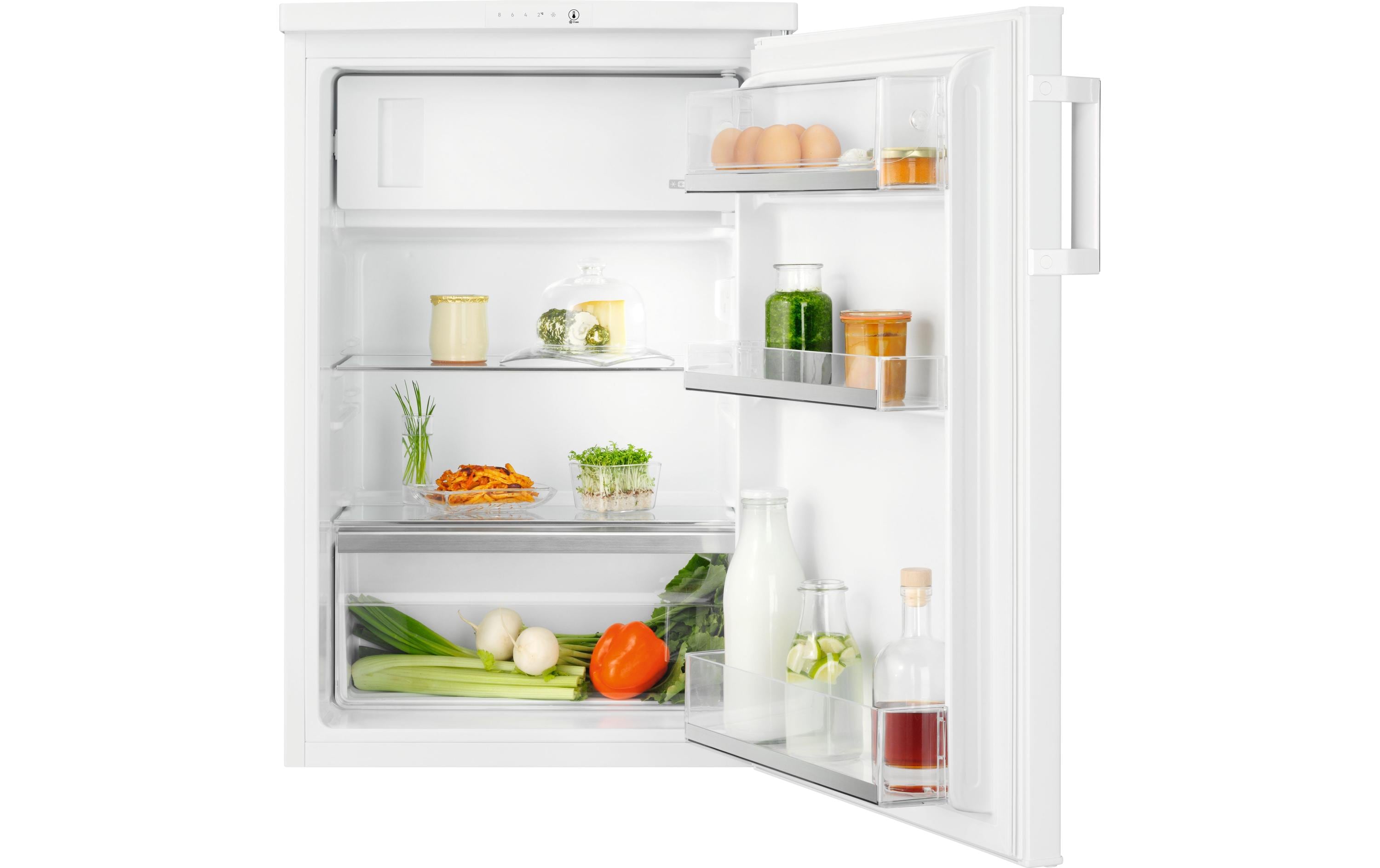 Minikühlschrank TK120 Rechts/Wechselbar<br>Platzsparender Kühlschrank mit praktischen Fächern und energieeffizienter Leistung