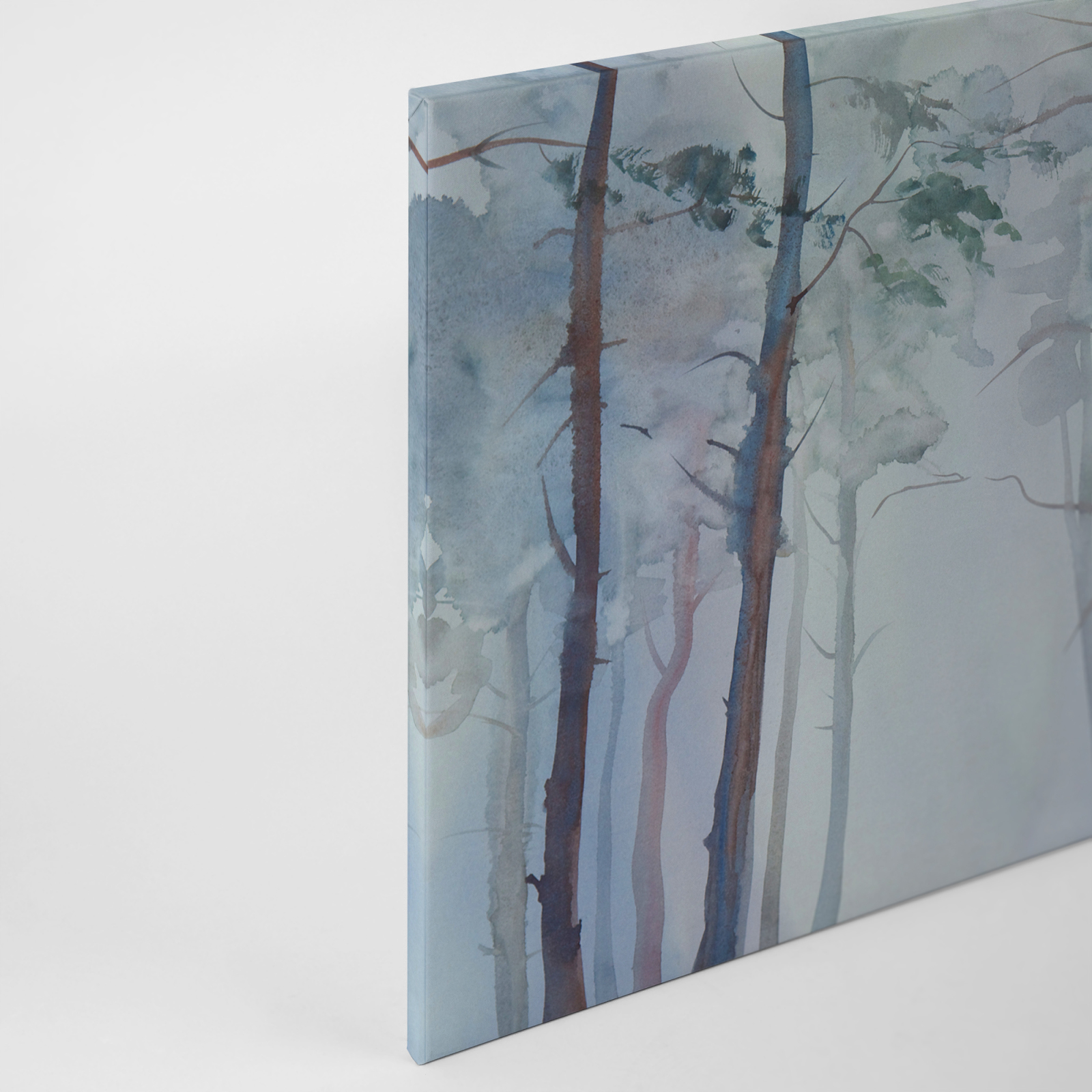 Leinwandbild BÄUME - blau - 90x60 cm