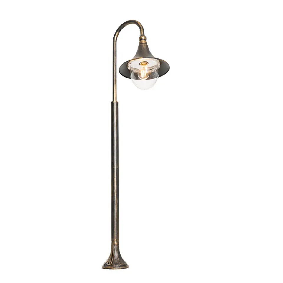 Qazqa staande buitenlampen daphne goudkleurig e27