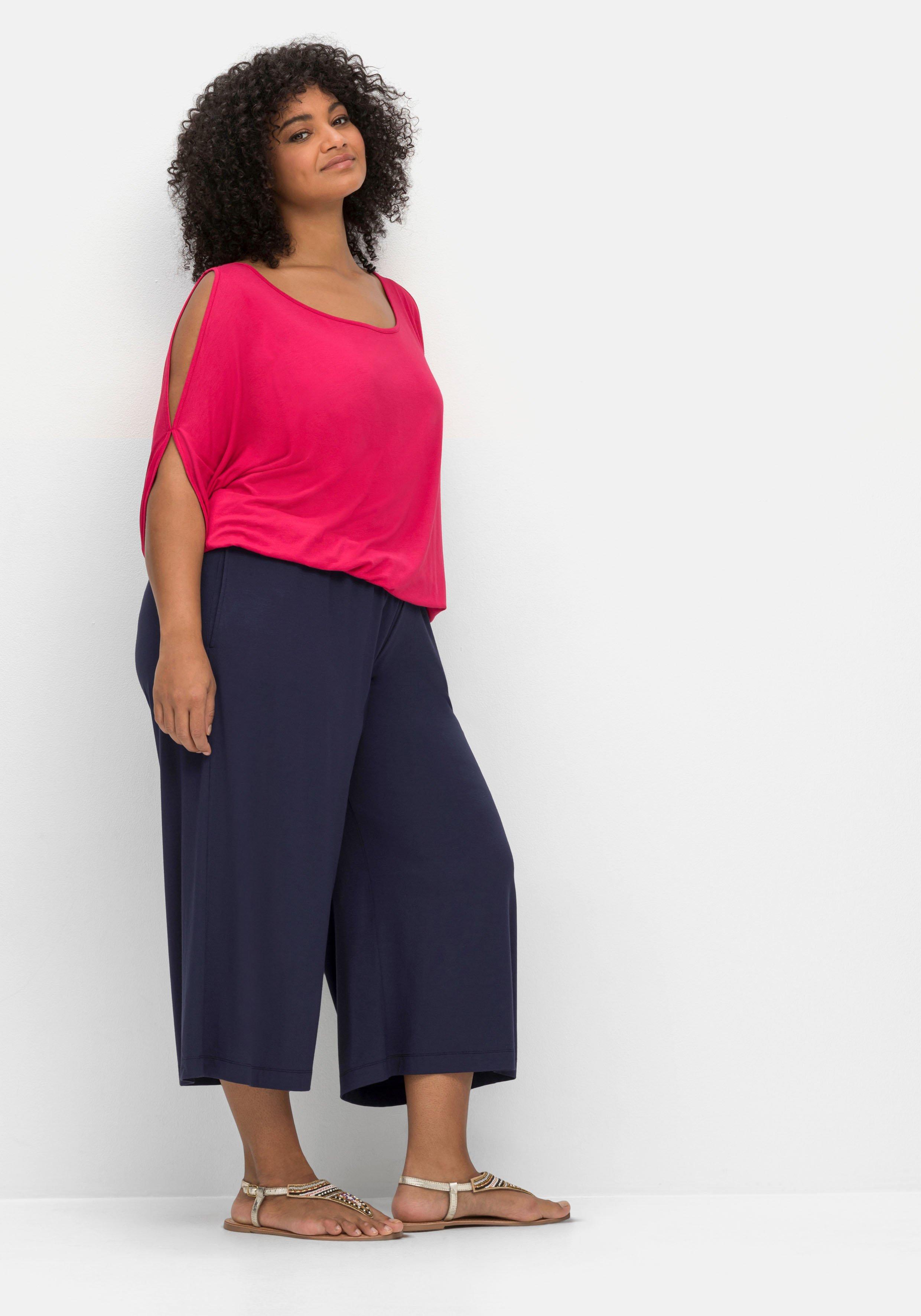 Weite Jerseyhose in 3/4-Länge