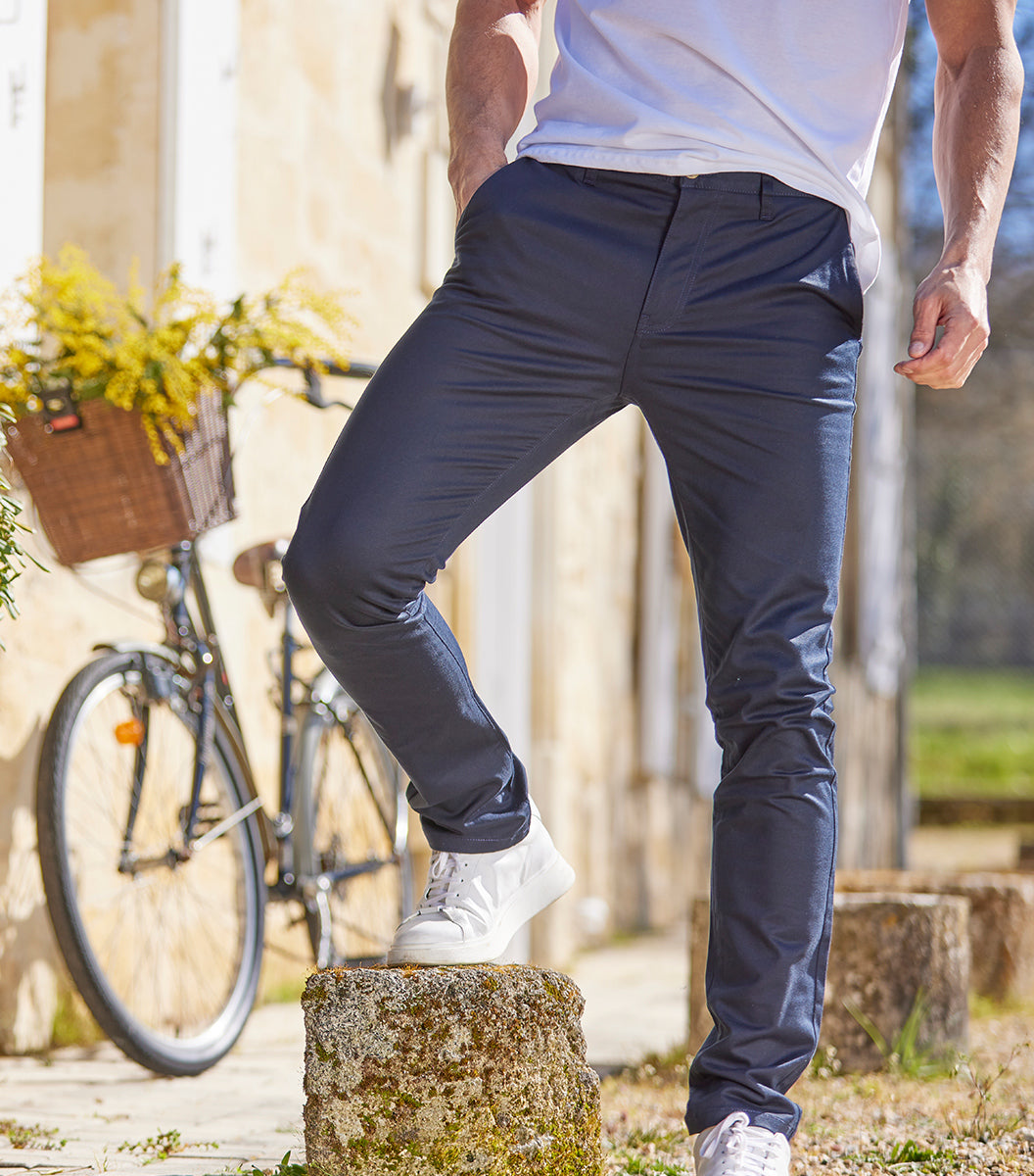 Pantalon Chino Homme Marine