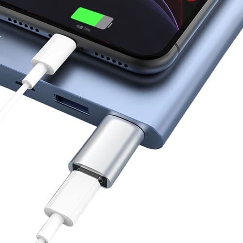 USB 3.0 (han) til USB-C (hun) adapter Sølv