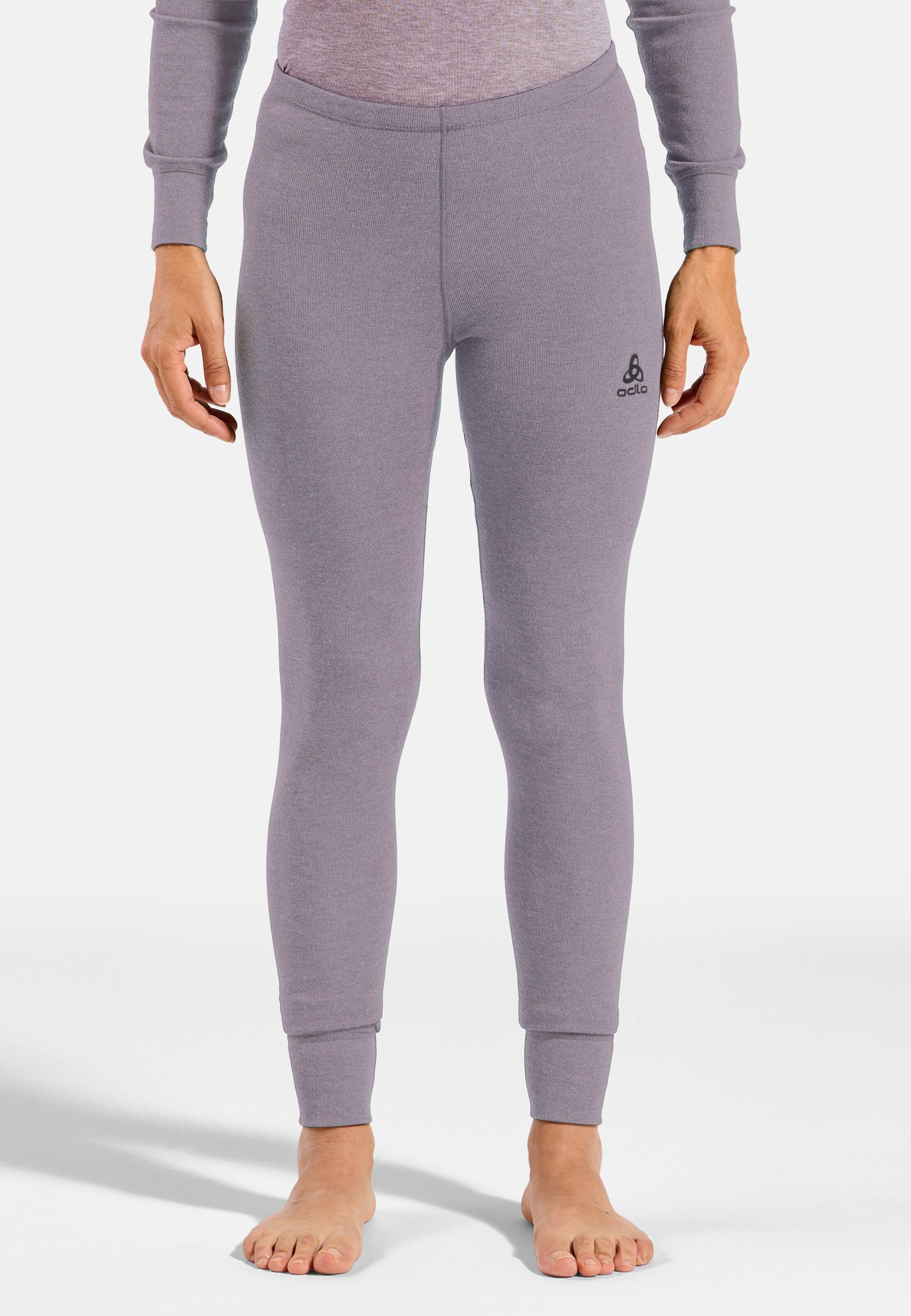 Active Warm Base layer Set in gray ridge - misty lilac