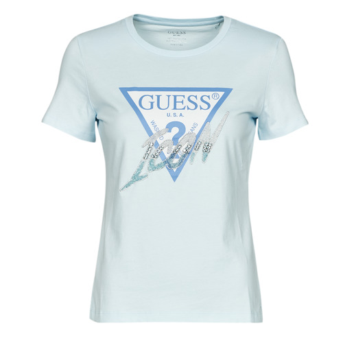 Guess - SS CN ICON TEE - Bleu