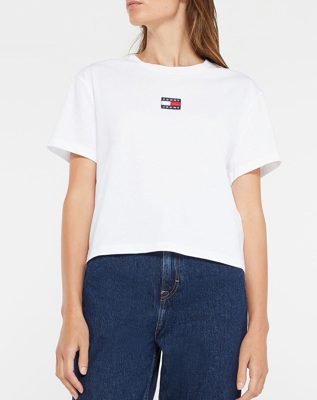 Tommy Jeans T-Shirt Badge blanc