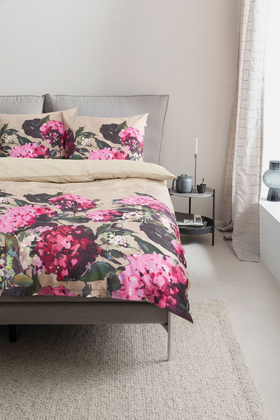SCHÖNER WOHNEN-Kollektion Satin-Bettwäsche HORTENSIE 135 x 200 cm beige