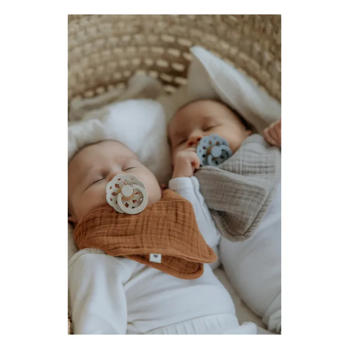 Bibs Tétines en caoutchouc naturel Bohème - Set de 2 | Vert amande