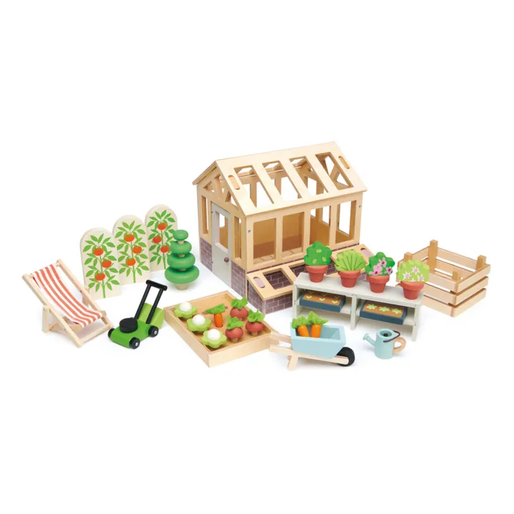 Tender Leaf Toys Serre en bois et ses accessoires