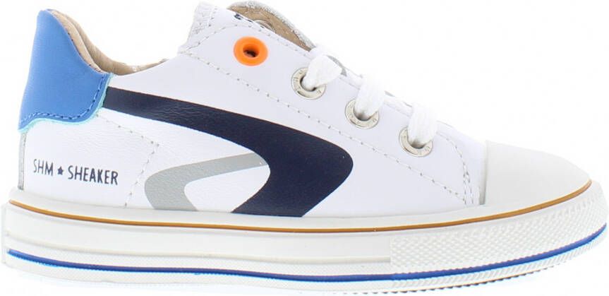 Shoesme On22s201 Lage sneakers Leren Sneaker Jongens Wit