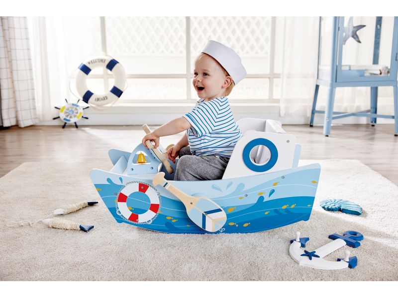 Hape Beschäftigungsspielzeug Captain's Rocking Boat Robustes Schaukelboot für Kinder
