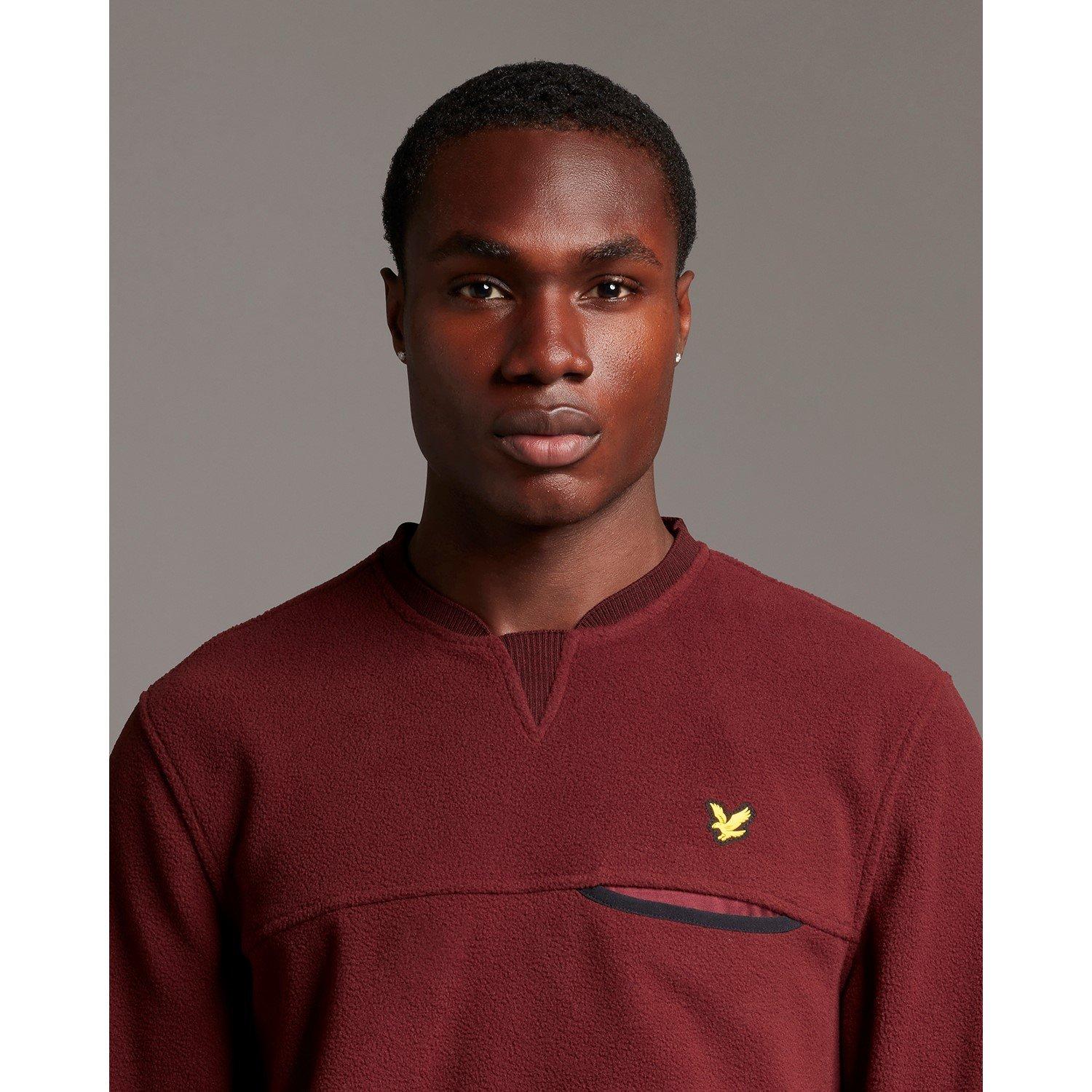Lyle and Scott Micro Flc Crew Sn99