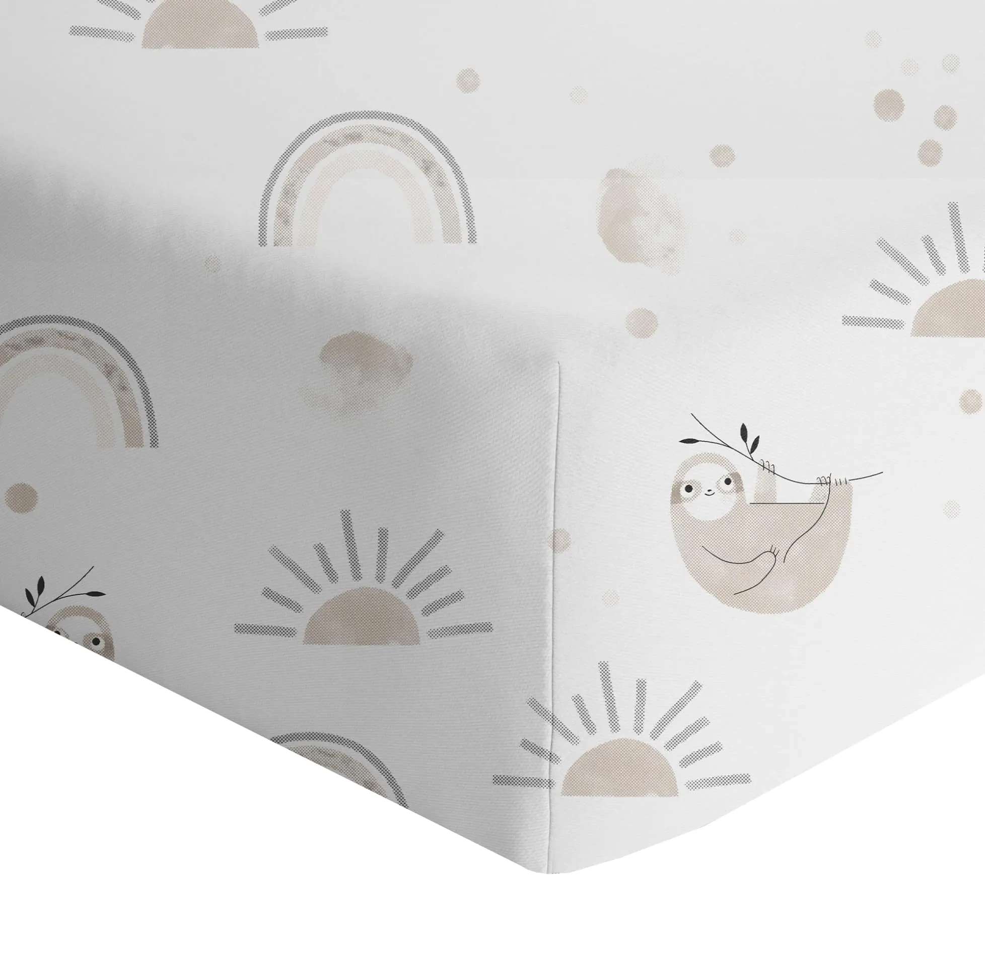 Living Textiles Drap Contour pour Lit de Bébé - Paresseux
