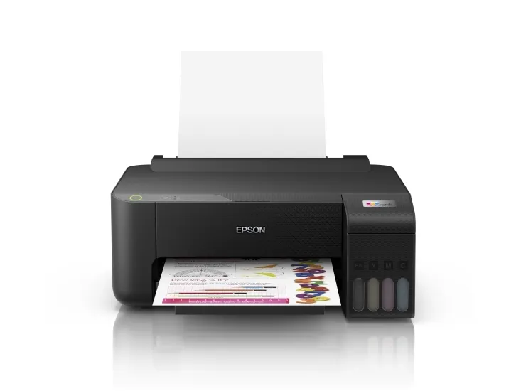 Epson L1210 - Printer - farve - blækprinter - A4/Legal - 5760 x 1440 dpi - op til 10 spm (mono) / op til 5 spm (farve) - kapacitet: 100 ark - USB - sort