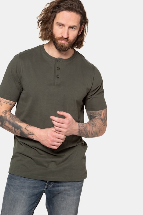 Henley, Basic, Knopfleiste, Halbarm