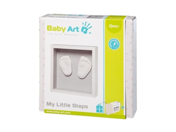 Baby Art My Little Steps Grey, Hånd-/fotstøping, Hvit
