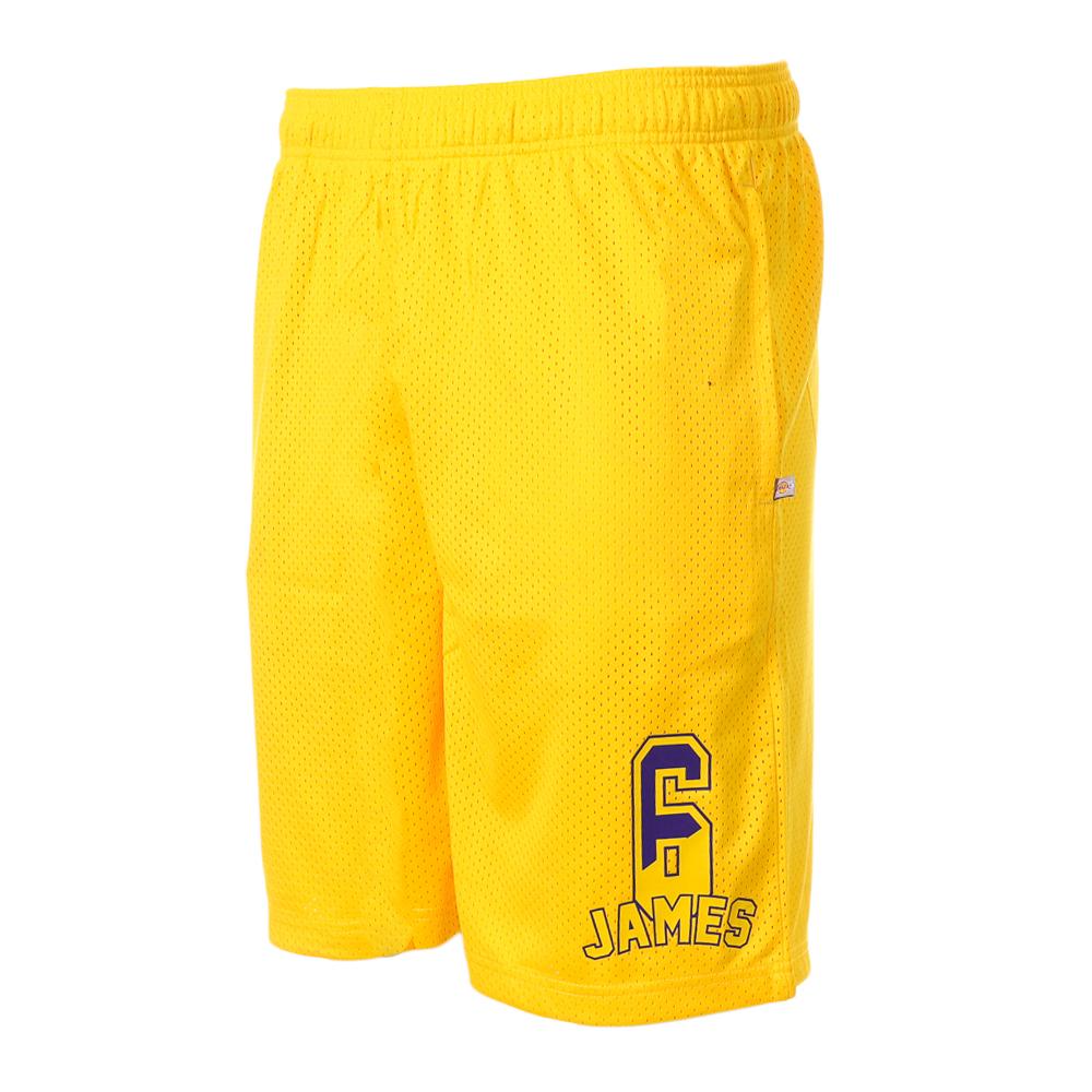 NBA Short de Basketball Jaune Homme NBA Los Angeles Lakers