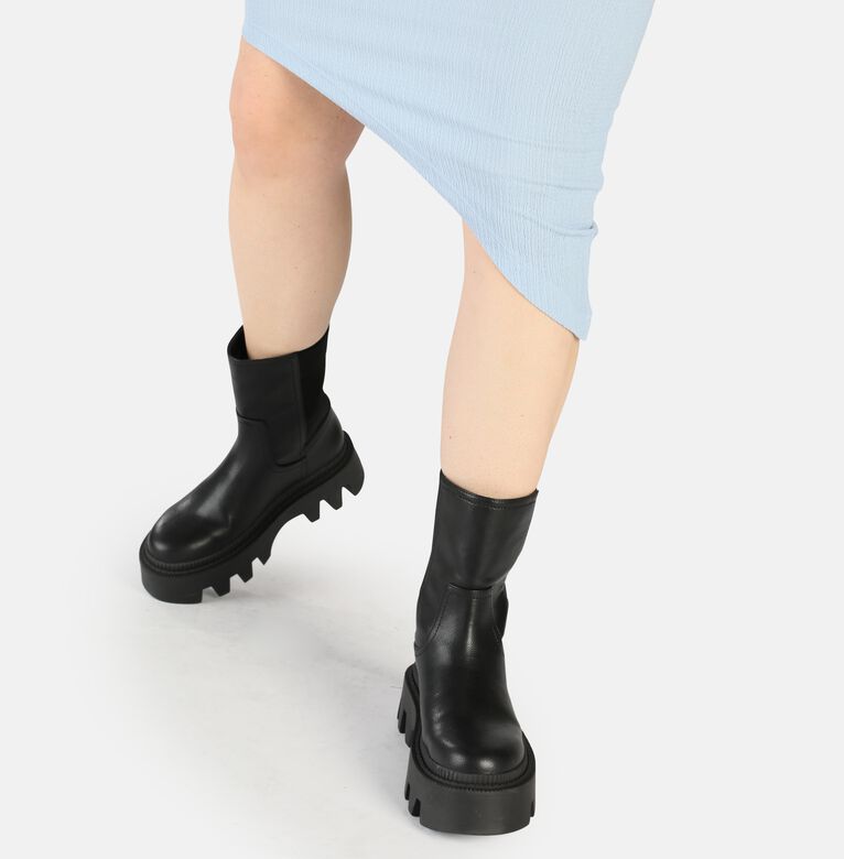 Flora Chelsea HI Bottes vegan, noir