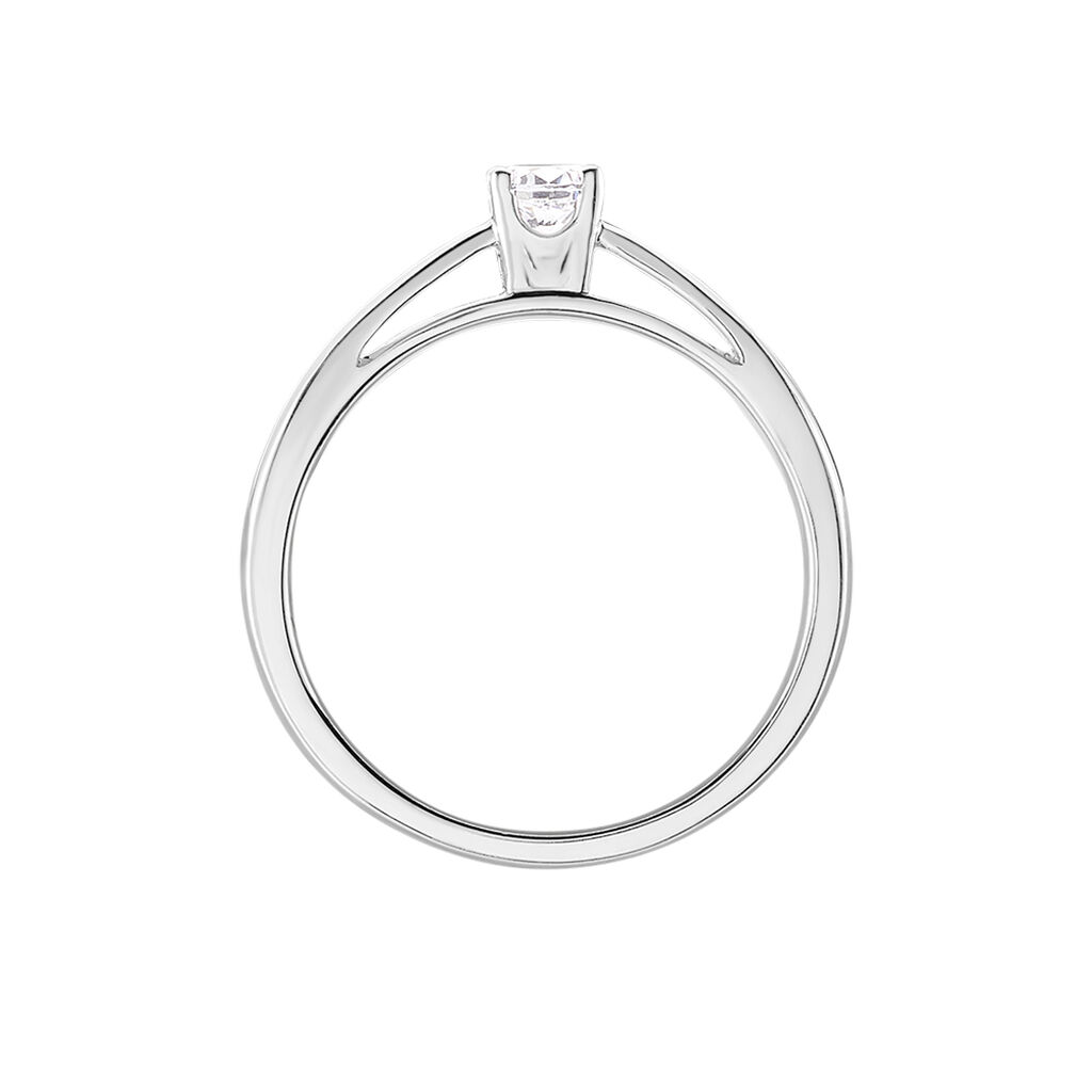 Bague Solitaire Iris Or Blanc Diamant