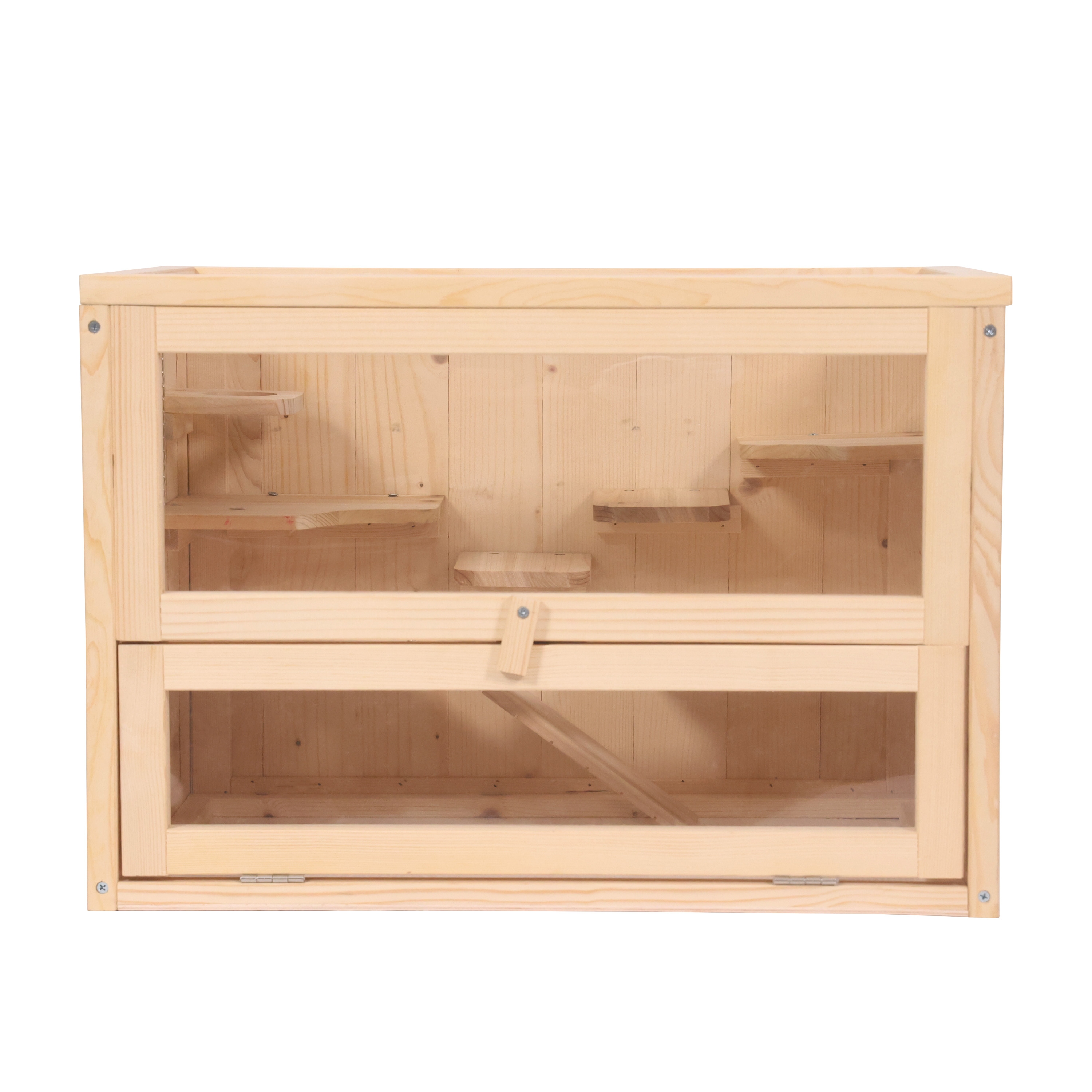 Kleintierkäfig Holz 60 x 35 x 42 cm natur