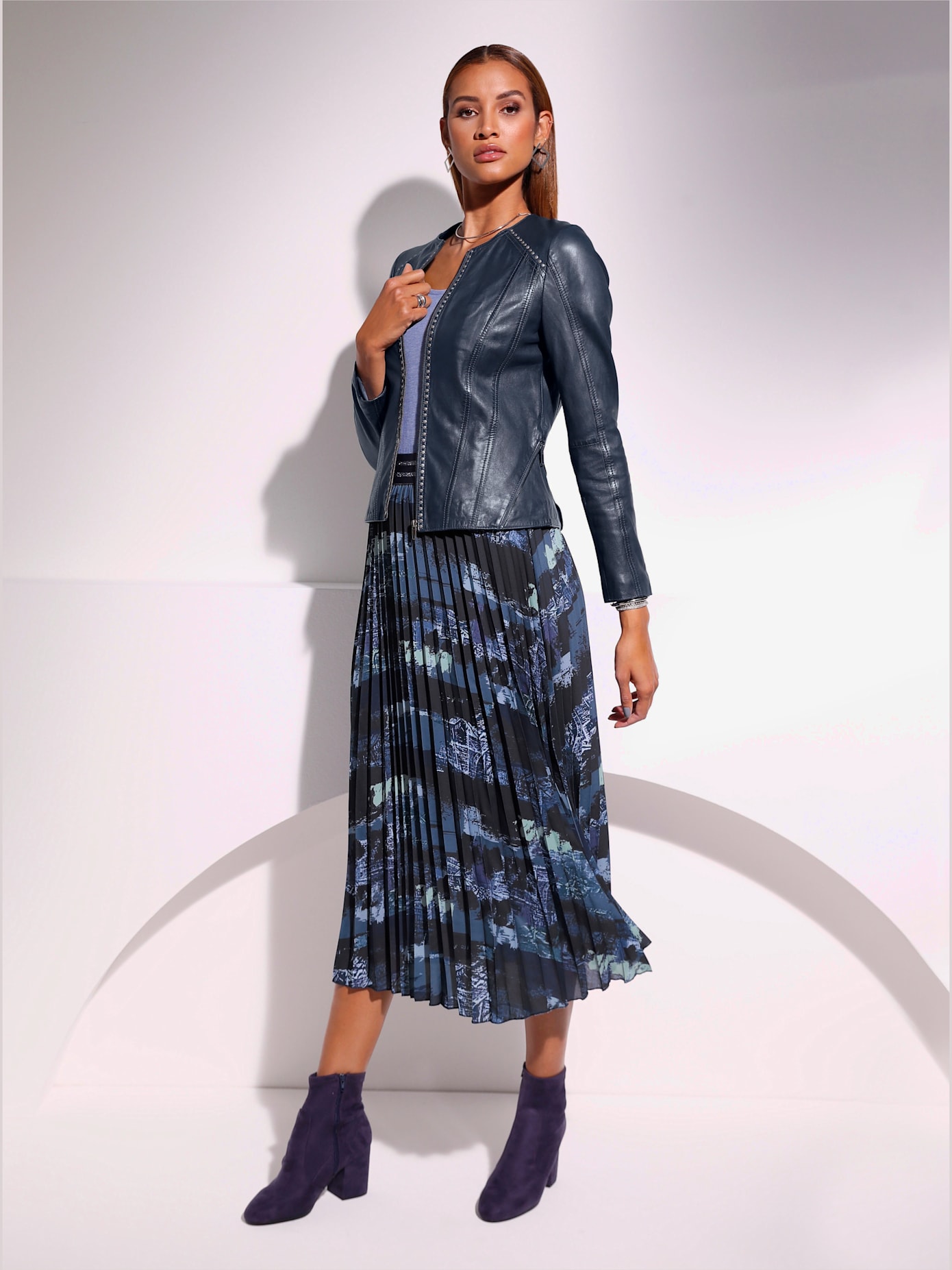 Veste en cuir 100% cuir agneau nappa
