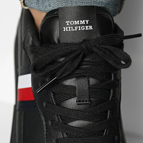 Baskets Supercup Leather Stripes 4824 Triple Black