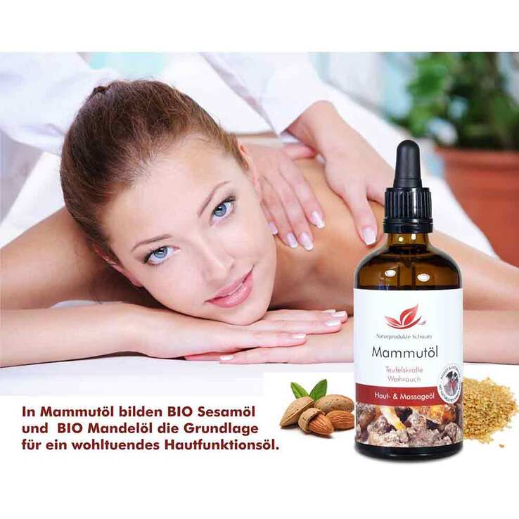 Mammutöl Massage Öl mit Teufelskralle, 50 ml
