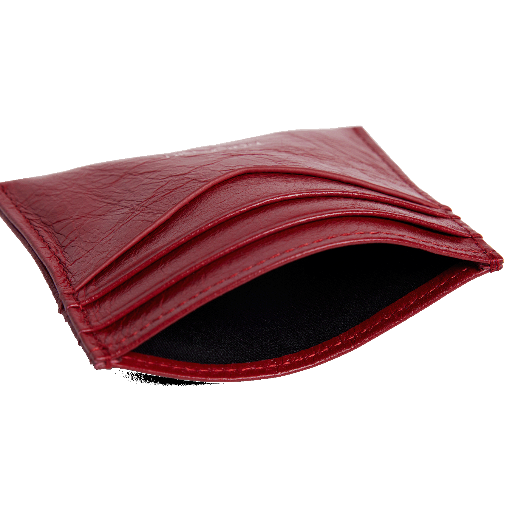 MANY - Porte-cartes en cuir | Rouge