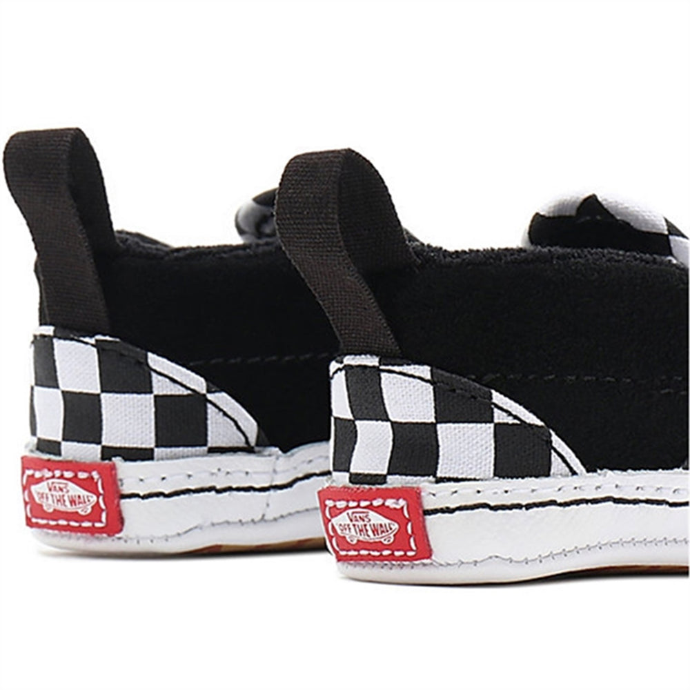 IN Slip-On V Crib Sneakers Checker Black/True White