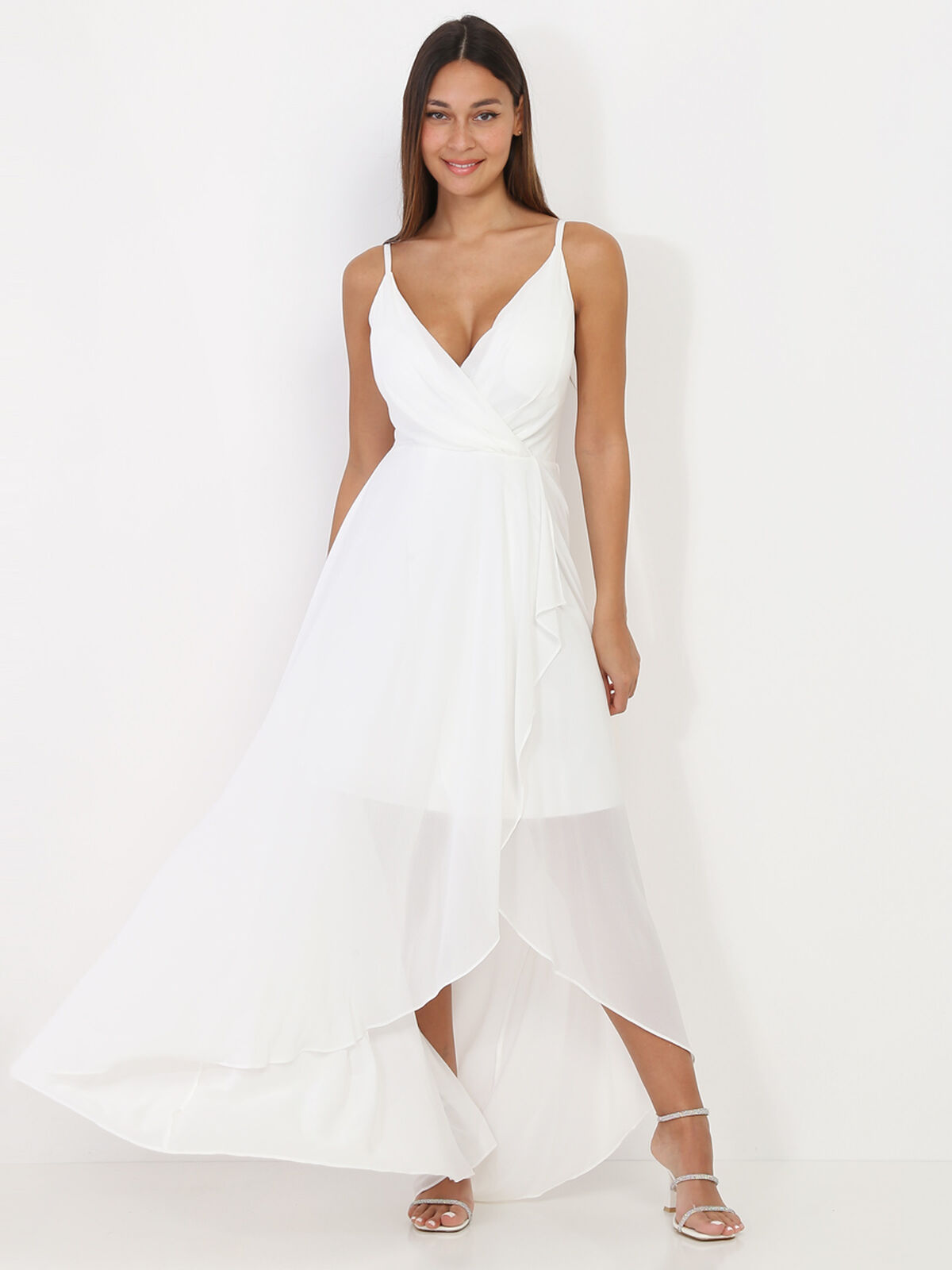 Robe de soirée longue- Blanc