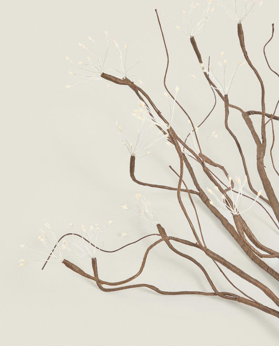 Galho de Natal decorativo com LED
