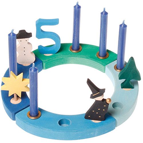 Grimm's set decoratiecijfers - 1 tm 5 blauw