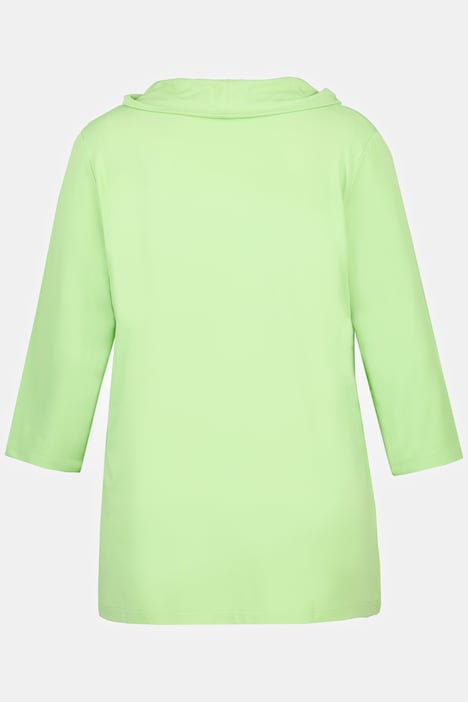 Shirt, Classic, Wasserfall-Ausschnitt, 3/4-Arm