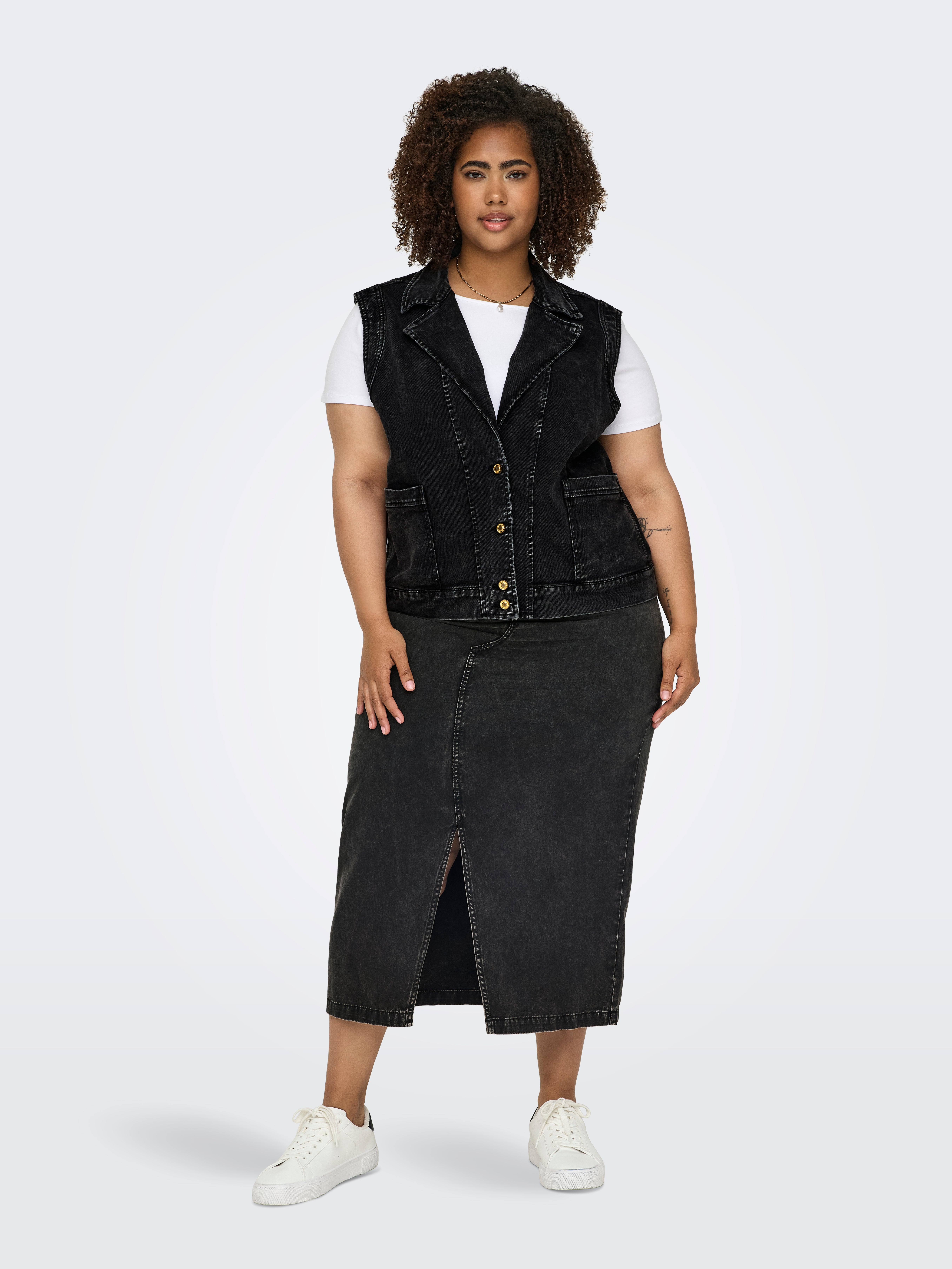 CARMIA Weste Black Denim