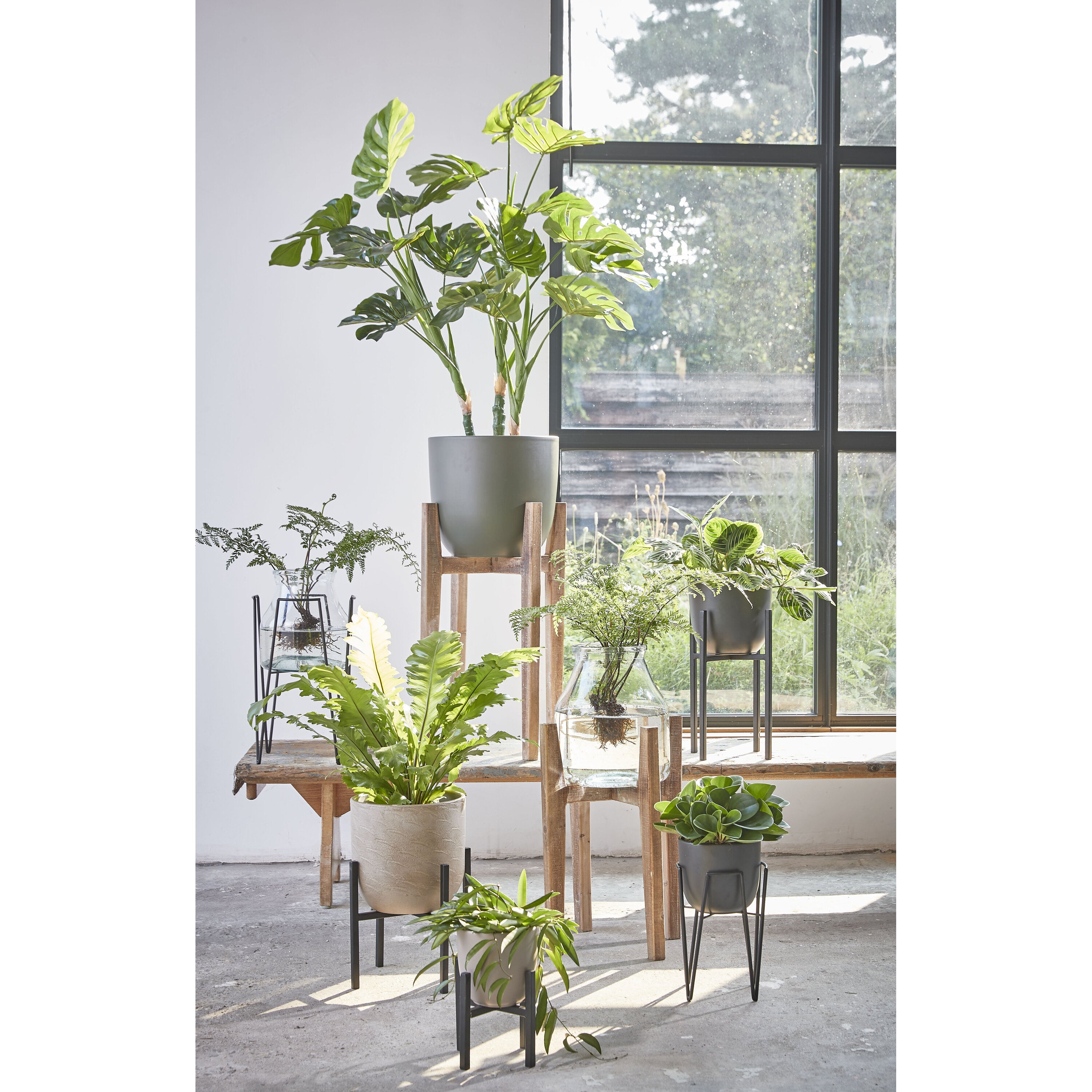 Mica Decorations Monstera in pot groen - h100xd75cm