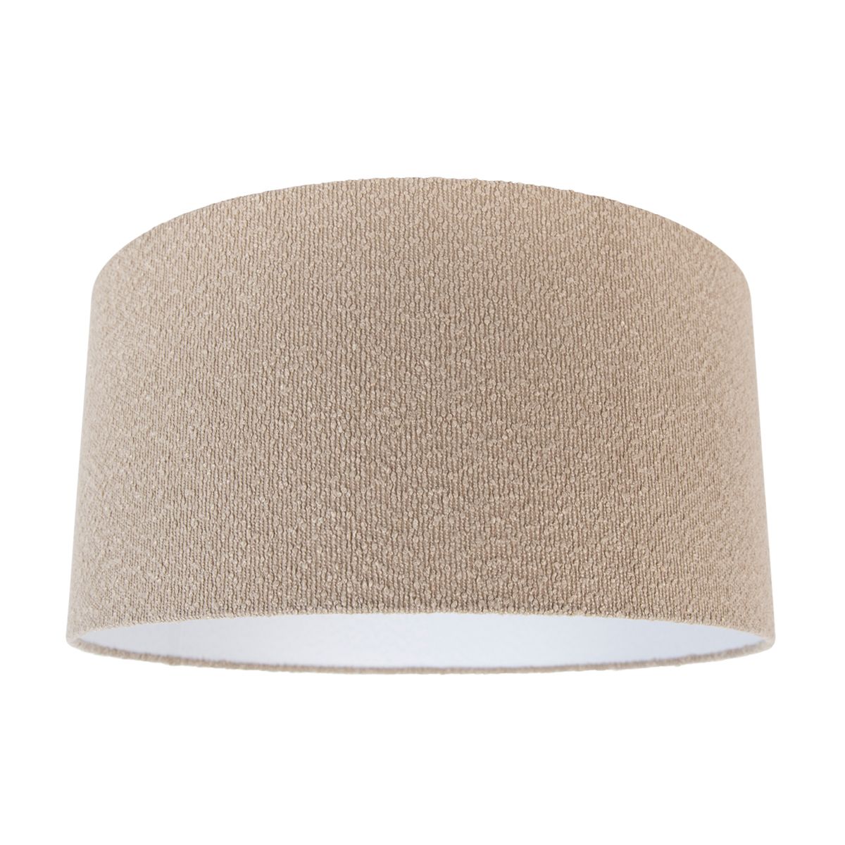 Stoffen lampenkap beige met teddy stof 50/50/25