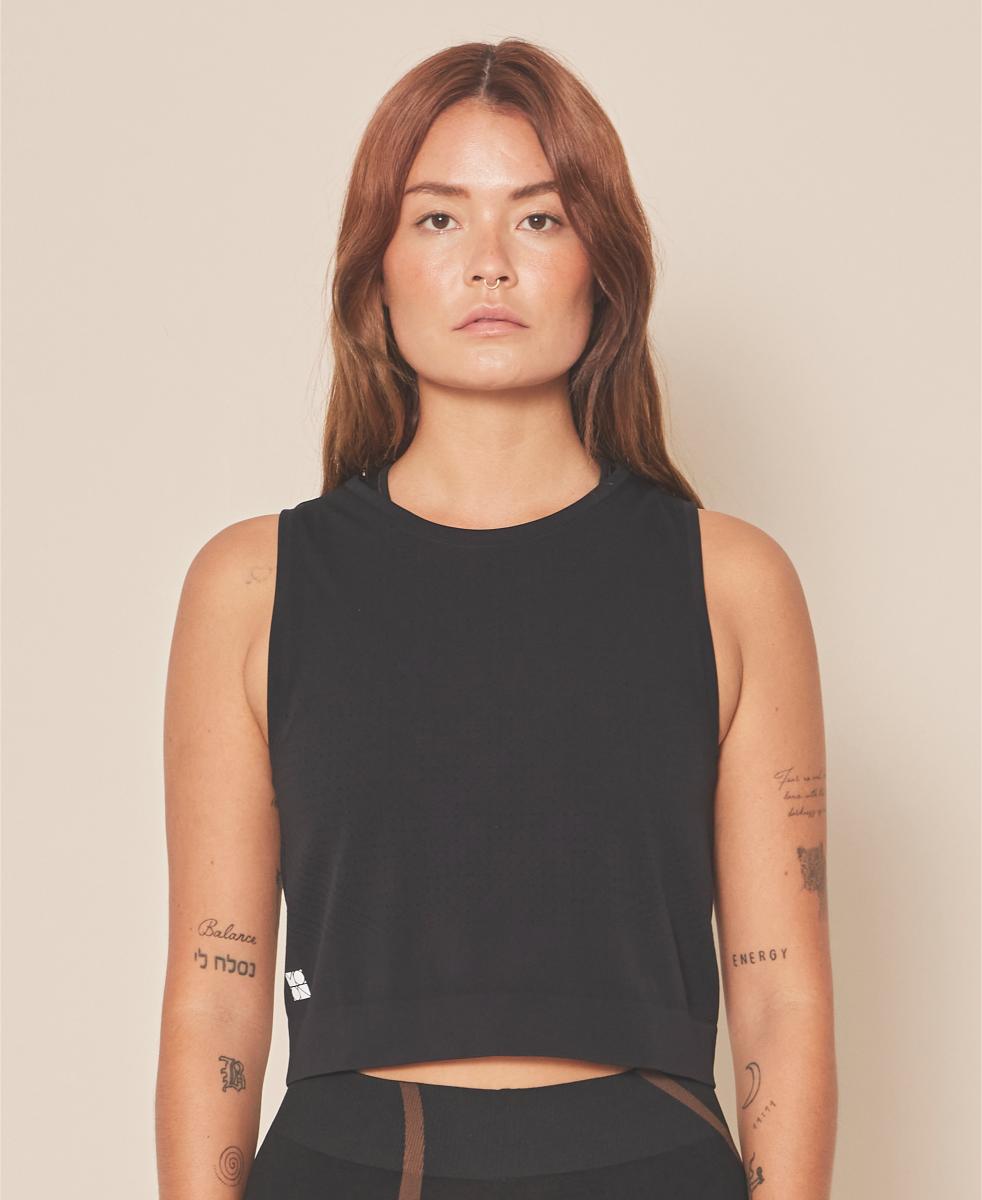 Moonchild Box Tank Top Womens Black