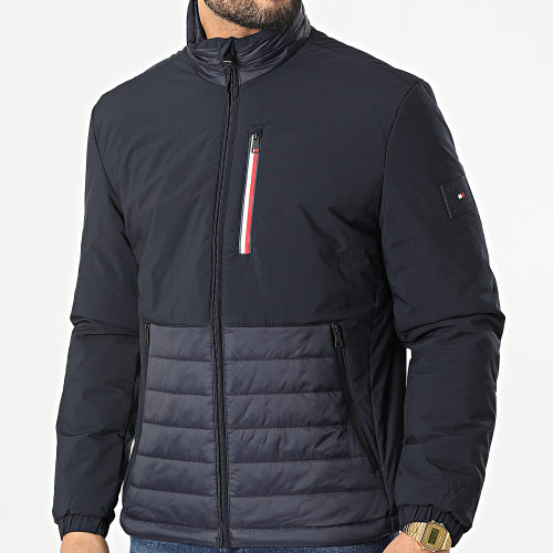Veste Zippée Mix Media 2486 Bleu Marine