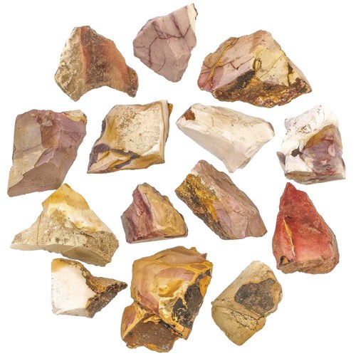 Pierres brutes jaspe mookaite