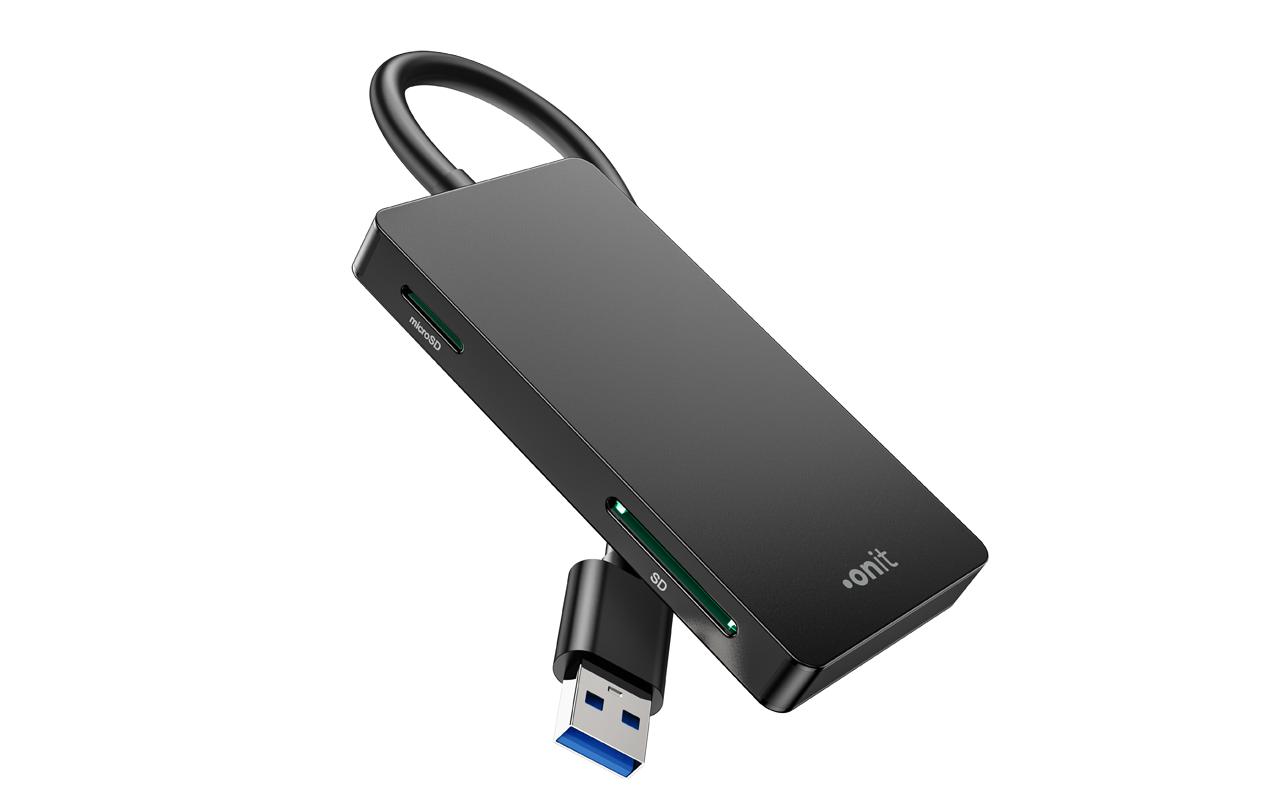 Card Reader Extern USB-A 3-in-1Speicherkartenleser mit drei Slots