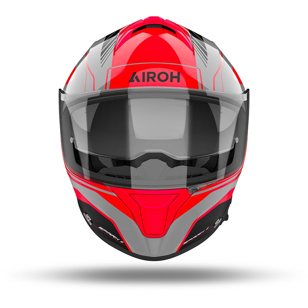 Airoh - Casque Spark 2 Chrono Orange / Blanc / Noir / Brillant