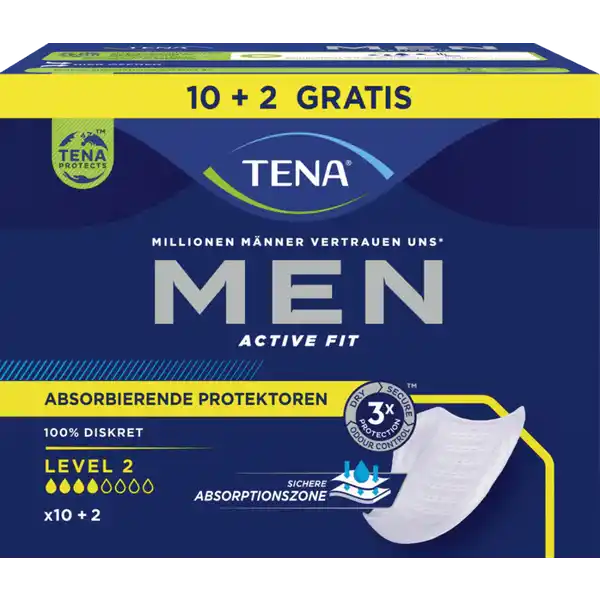 Men Active Fit Absorbierende Protektoren Einlagen Level 2