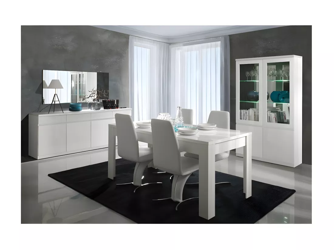 Grand miroir FABIO BLANC. Accessoire idéal pour votre salon ou salle à manger