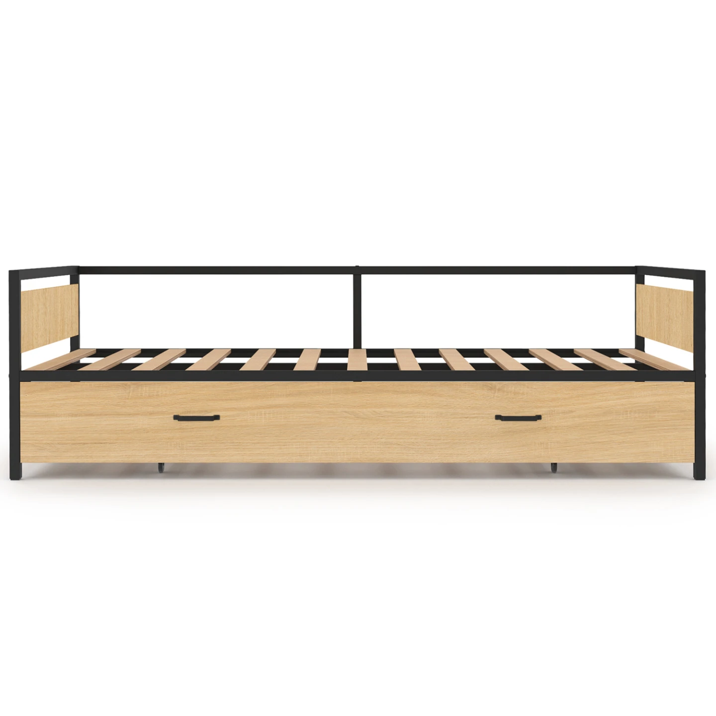 Lit banquette 90 x 190 cm DETROIT convertible 180 x 190 cm style industriel