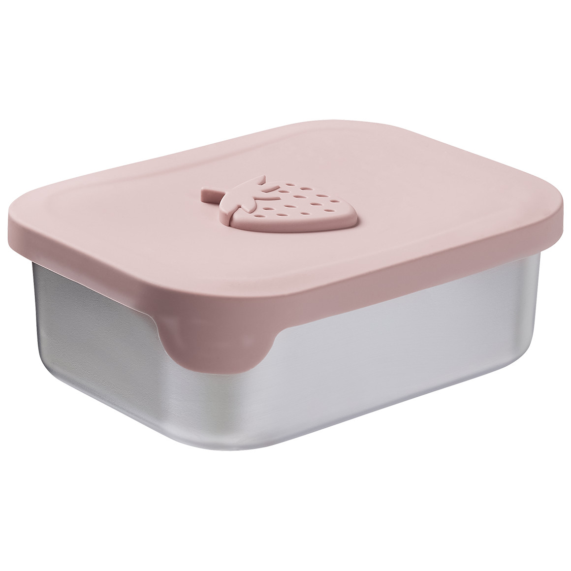 Topolino Pure Collection Brotdose aus Edelstahl rosa / silber