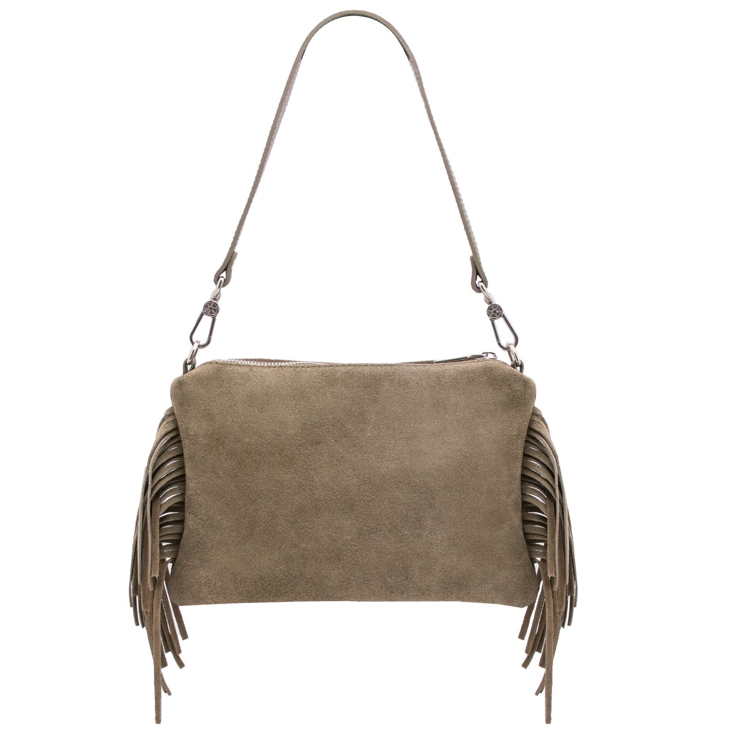 TL142495 – Nomade – Suede leren fringe Clutch
