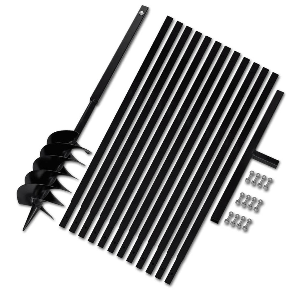 Bêche et tarière manuelle 150 mm avec rallonge 13 m acier