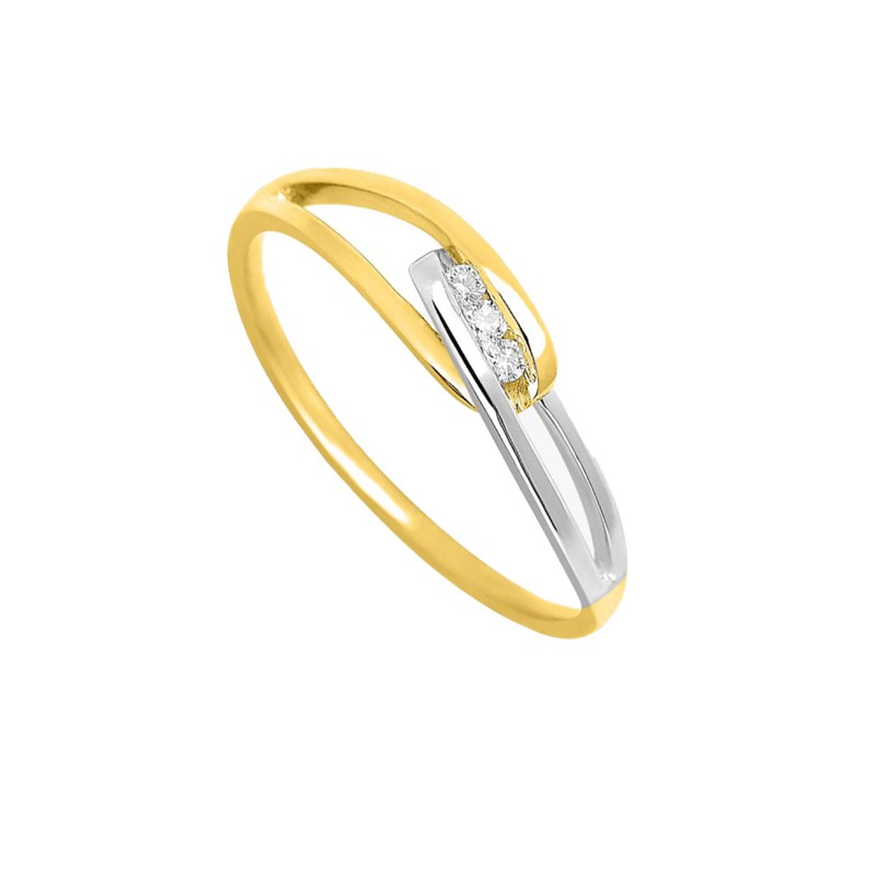 Bague Femme - Or 18 Carats - Diamant 0,03 Carats