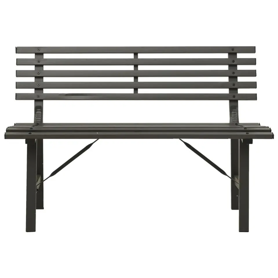vidaXL - Tuinbank - Zwart - Staal - 110 cm