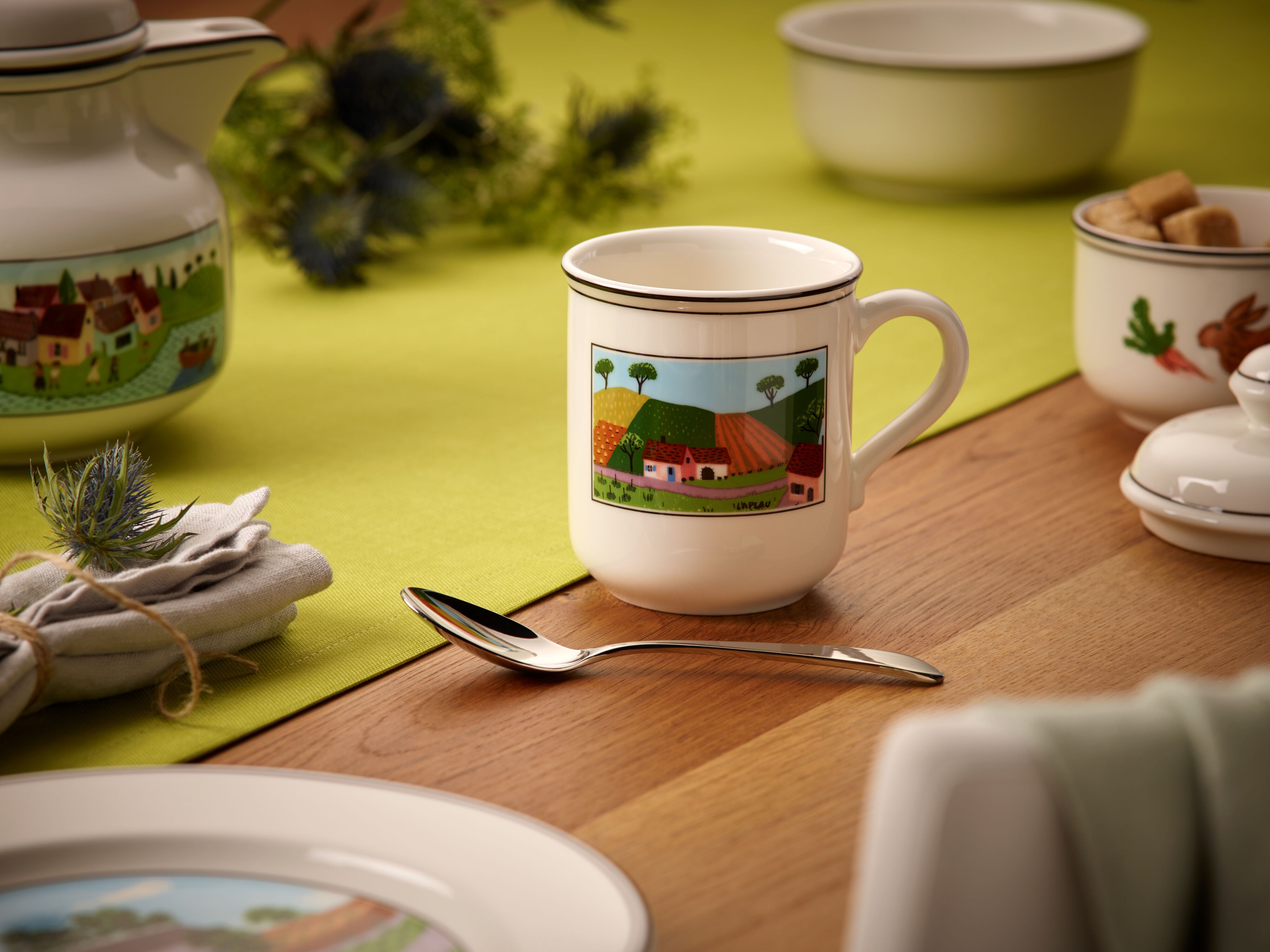 Design Naif Mug Multi-colored, 9.2 oz, Premium Porcelain